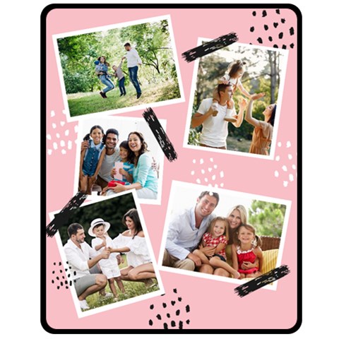 Family Photo Medium Blanket Fleece Blanket (Medium) from UrbanLoad.com 60 x50  Blanket Front