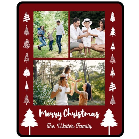 Christmas Family Medium Blanket Fleece Blanket (Medium) from UrbanLoad.com 60 x50  Blanket Front