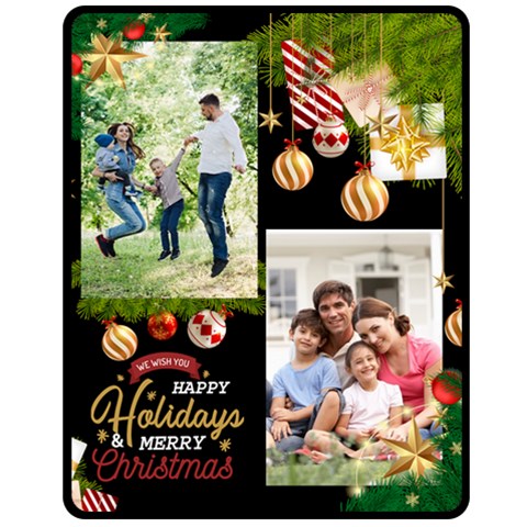 Christmas Family Medium Blanket Fleece Blanket (Medium) from UrbanLoad.com 60 x50  Blanket Front