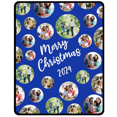 Christmas Family Medium Blanket Fleece Blanket (Medium) from UrbanLoad.com 60 x50  Blanket Front