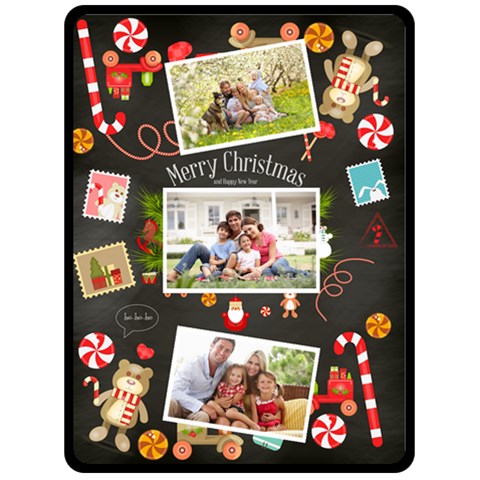 Christmas Family Large Blanket Fleece Blanket (Large) from UrbanLoad.com 80 x60  Blanket Front