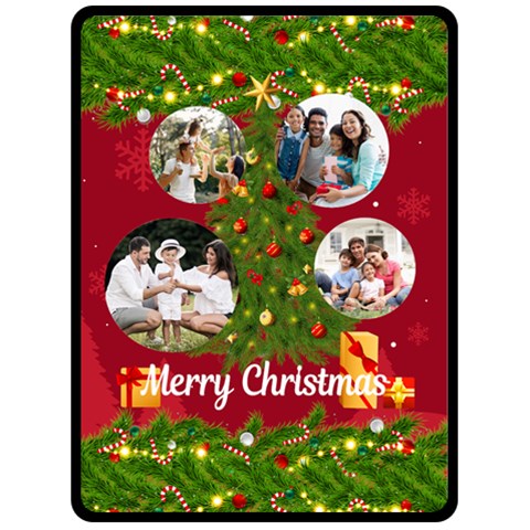 Christmas Tree Photo Large Blanket Fleece Blanket (Large) from UrbanLoad.com 80 x60  Blanket Front