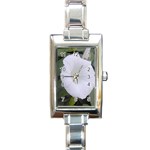 whiteflower1678 Rectangular Italian Charm Watch