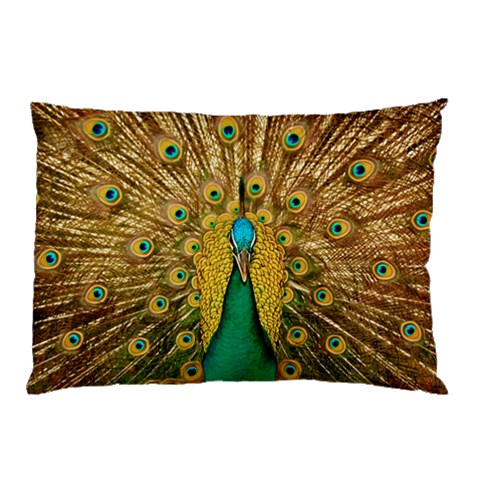 Peacock Feather Bird Peafowl Pillow Case (Two Sides) from UrbanLoad.com Back