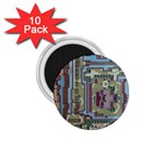 Arcade Game Retro Pattern 1.75  Magnets (10 pack) 