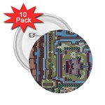 Arcade Game Retro Pattern 2.25  Buttons (10 pack) 