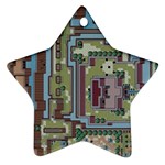 Arcade Game Retro Pattern Star Ornament (Two Sides)