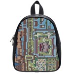 Arcade Game Retro Pattern School Bag (Small)