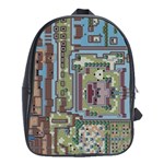 Arcade Game Retro Pattern School Bag (XL)