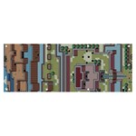 Arcade Game Retro Pattern Banner and Sign 8  x 3 