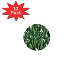Green banana leaves 1  Mini Buttons (10 pack) 