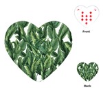 Green banana leaves Playing Cards Single Design (Heart)