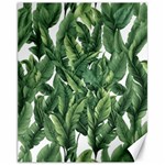 Green banana leaves Canvas 11  x 14 