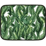 Green banana leaves Fleece Blanket (Mini)
