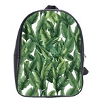 Green banana leaves School Bag (Large)