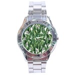 Green banana leaves Stainless Steel Analogue Watch