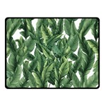 Green banana leaves Two Sides Fleece Blanket (Small)