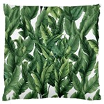 Green banana leaves Standard Premium Plush Fleece Cushion Case (Two Sides)