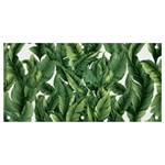 Green banana leaves Banner and Sign 4  x 2 