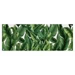 Green banana leaves Banner and Sign 8  x 3 