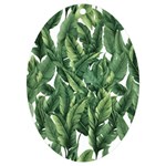 Green banana leaves UV Print Acrylic Ornament Oval