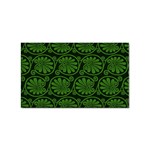 Green Floral Pattern Floral Greek Ornaments Sticker (Rectangular)