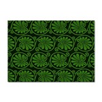 Green Floral Pattern Floral Greek Ornaments Sticker A4 (100 pack)