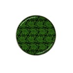 Green Floral Pattern Floral Greek Ornaments Hat Clip Ball Marker (4 pack)