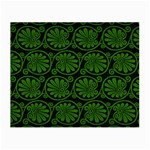 Green Floral Pattern Floral Greek Ornaments Small Glasses Cloth