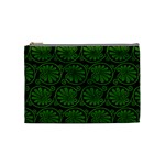Green Floral Pattern Floral Greek Ornaments Cosmetic Bag (Medium)