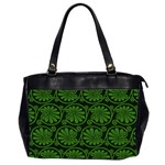 Green Floral Pattern Floral Greek Ornaments Oversize Office Handbag (2 Sides)