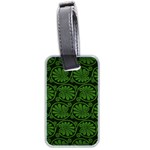 Green Floral Pattern Floral Greek Ornaments Luggage Tag (two sides)