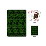 Green Floral Pattern Floral Greek Ornaments Playing Cards Single Design (Mini)