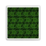 Green Floral Pattern Floral Greek Ornaments Memory Card Reader (Square)