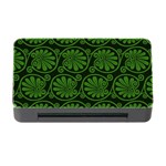 Green Floral Pattern Floral Greek Ornaments Memory Card Reader with CF