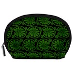 Green Floral Pattern Floral Greek Ornaments Accessory Pouch (Large)