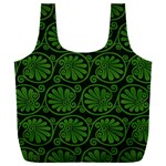 Green Floral Pattern Floral Greek Ornaments Full Print Recycle Bag (XXL)