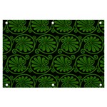 Green Floral Pattern Floral Greek Ornaments Banner and Sign 6  x 4 