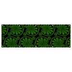 Green Floral Pattern Floral Greek Ornaments Banner and Sign 12  x 4 