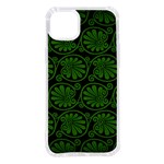 Green Floral Pattern Floral Greek Ornaments iPhone 14 Plus TPU UV Print Case