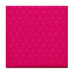 Pink Pattern, Abstract, Background, Bright Tile Coaster