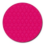 Pink Pattern, Abstract, Background, Bright Round Mousepad