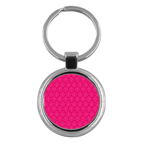 Pink Pattern, Abstract, Background, Bright Key Chain (Round) from UrbanLoad.com Front