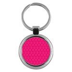 Pink Pattern, Abstract, Background, Bright Key Chain (Round)