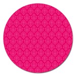 Pink Pattern, Abstract, Background, Bright Magnet 5  (Round)