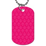 Pink Pattern, Abstract, Background, Bright Dog Tag (One Side)