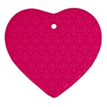 Pink Pattern, Abstract, Background, Bright Heart Ornament (Two Sides)