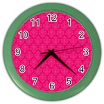 Pink Pattern, Abstract, Background, Bright Color Wall Clock