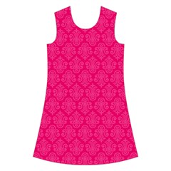 Pink Pattern, Abstract, Background, Bright Kids  Short Sleeve Velvet Dress from UrbanLoad.com Front