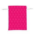 Pink Pattern, Abstract, Background, Bright Lightweight Drawstring Pouch (M)